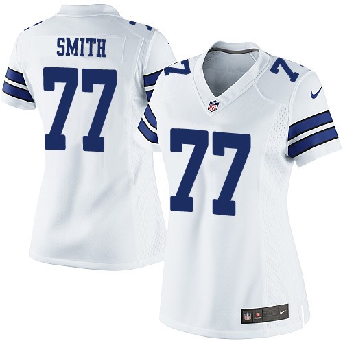 Women's Limited Tyron Smith Nike Jersey White Road - #77 NFL Dallas Cowboys